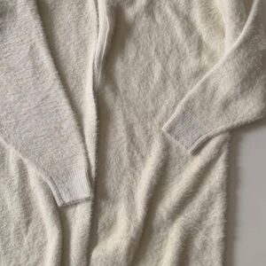 Long Cashmere Blend Cardigan | Luxe Soft Open Front | Neutral Layering Essential